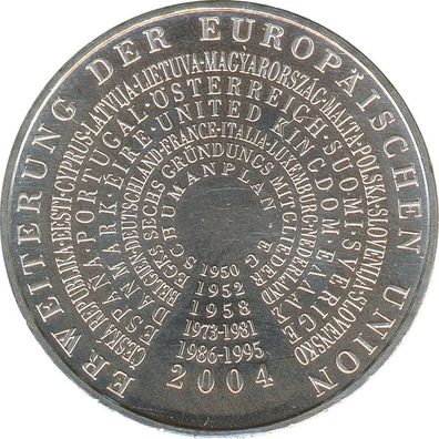 BRD 10 Euro 2004 G EU-Erweiterung Silber*