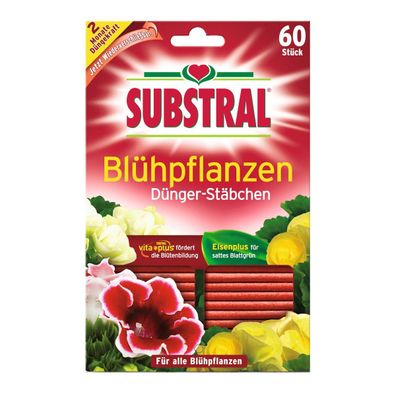 Substral Dünger-Stäbchen für Blühpflanzen - 60 Stück