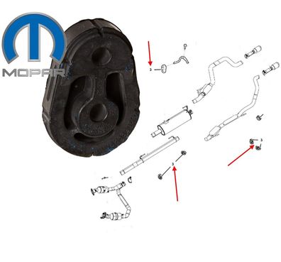 Auspuffgummi Dodge RAM 02-23 (vorne) Stück (Gen.4)