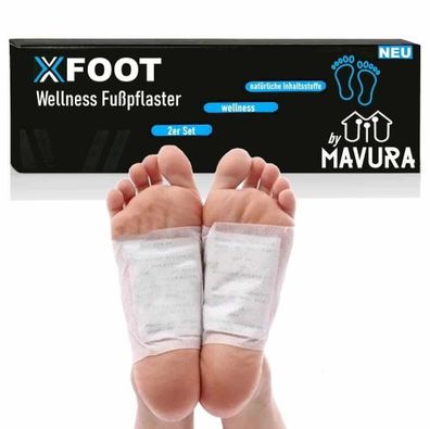 XFOOT Fußpflaster Fusspflaster Wellness Fußpflege Vital (20-tlg), Bambus Pflaster [2e