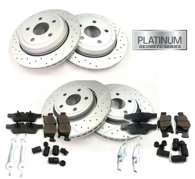 Bremskit "Platinum Silver-Series" VA: 350mm / HA:330mm Jeep Grand Cherokee Bj:11-2