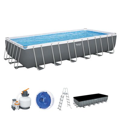 Power Steel™ Frame Pool Komplett-Set mit Sandfilteranlage 732 x 366 x 132 cm,