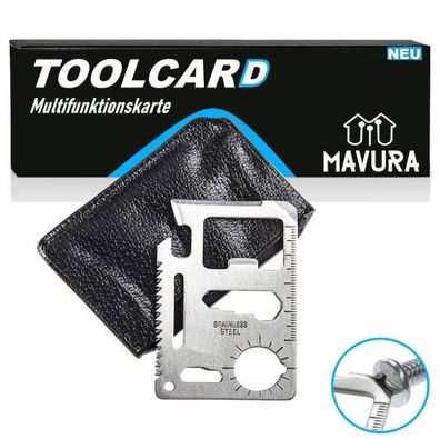 Toolcard Multitool Kreditkarte Messer Säge Öffner Scheckkarte Werkzeug 14in1