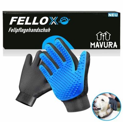 FELLOX Fellpflegehandschuh Fellhandschuhe Haarentfernung Hund Katze Bürste