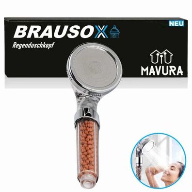 MAVURA Brausox Handbrause Duschbrause Wasserspar Duschkopf Ionic Mineral Filter Braus