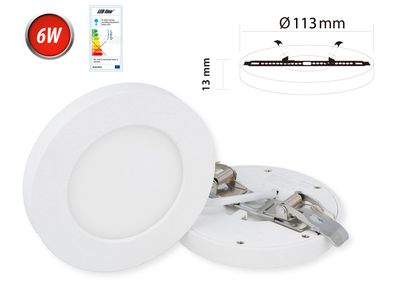 6W LED Panel Aufputz Deckenleuchte Spot Leuchte 450 Lumen Rund