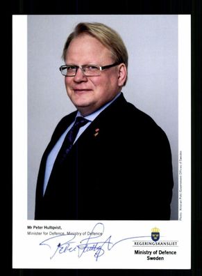 Peter Hultqvist Verteidigungsminister Schweden Original Signiert # BC 215051