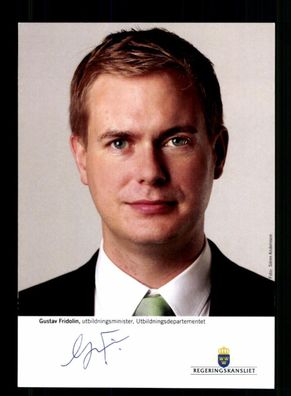 Gustav Fridolin Bildungsminister Schweden Original Signiert # BC 215052