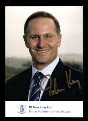 John Key Premierminister von Neuseeland Original Signiert # BC 215073