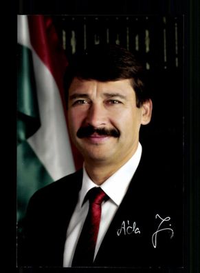 Janos Ader Präsident von Ungarn 2012-2022 Original Signiert # BC 215079