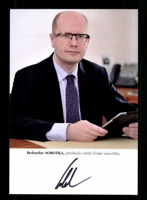 Bohuslav Sobotka Ministerpräsident Tschechien 2014-17 Original Sign. # BC 215085