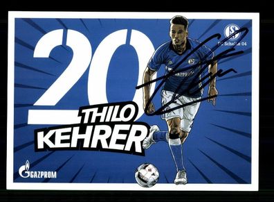 Thilo Kehrer Autogrammkarte FC Schalke 04 2016-17 Original Signiert