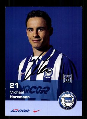 Michael Hartmann Autogrammkarte Hertha BSC Berlin 2002-03 Original Signiert