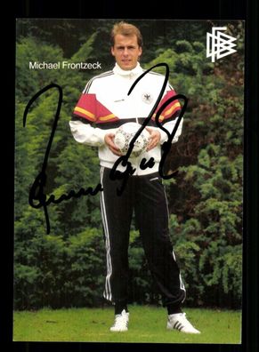 Michael Frontzeck DFB Autogrammkarte 1986 Original Signiert