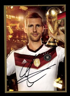 Per Mertesacker DFB Autogrammkarte 2014 Gold Edition Original Signiert # G 42862