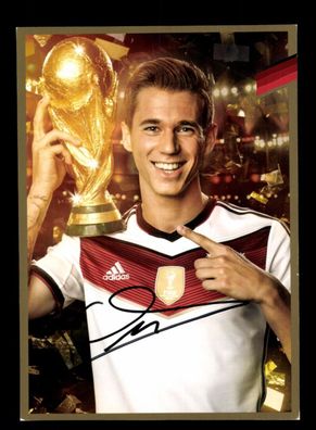 Erik Durm DFB Autogrammkarte 2014 Gold Edition Original Sign. # G 42866