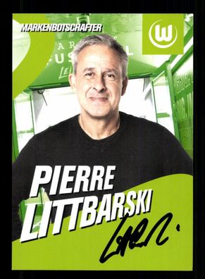 Pierre Littbarski Autogrammkarte VfL Wolfsburg 2022-23 Original Signiert