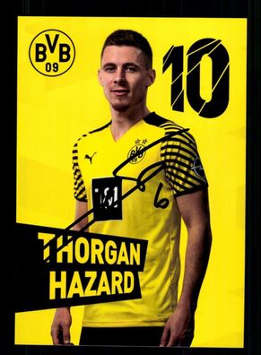 Thorgan Hazard Autogrammkarte Borussia Dortmund 2021-22 Original Signiert