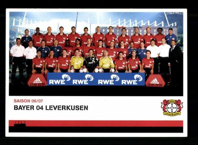 Orginal Mannschaftskarte Bayer Leverkusen 2006-07