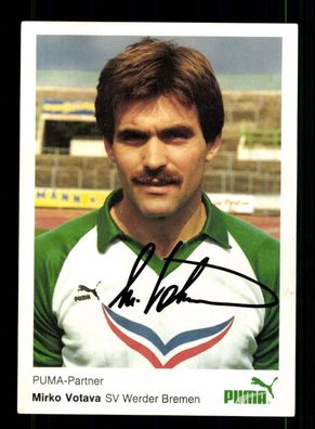 Mirko Votava Autogrammkarte Werder Bremen 1985-86 Original Signiert