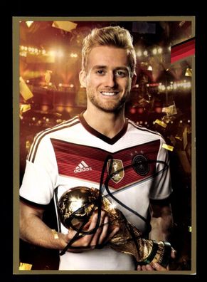 Andre Schürrle DFB Autogrammkarte 2014 Gold Edition Original Signiert # G 42861