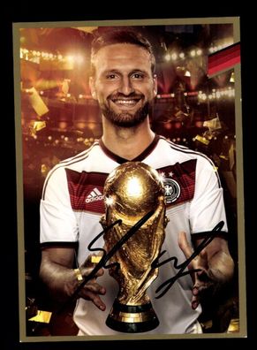 Shkodran Mustafi DFB Autogrammkarte 2014 Gold Edition Original Sign. # G 42863