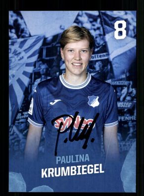 Paulina Krumbiegel Autogrammkarte TSG Hoffenheim Frauen 2023-24 Original Sign