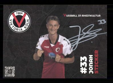 Jonah Sticker Autogrammkarte Viktoria Köln 2024-25 Original Signiert