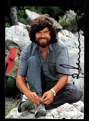 Reinhold Messner Bergsteiger Autogrammkarte Original Signiert # BC 215536