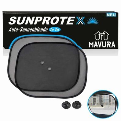 Sunprotex Sonnenschutz Auto Sonnenblende Universal Seitenscheiben Baby UV Schutz [2er