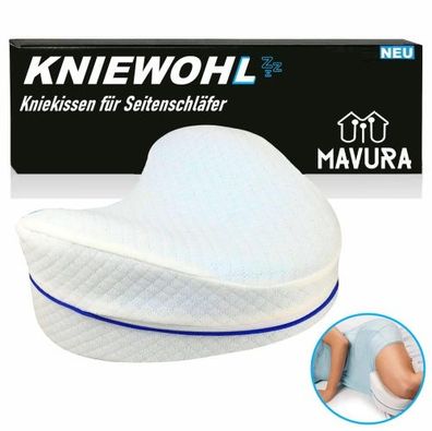 Kniewohl Kniekissen für Seitenschläfer Beinkissen Knie Kissen Lagerungskissen weiß