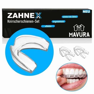 ZAHNEX Premium Aufbissschiene [4erSet] Knirscherschiene Beißschiene Zahnschiene