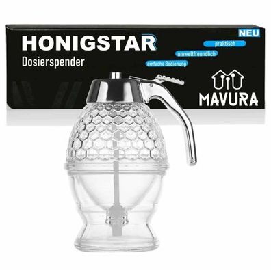 Honigstar Honig Spender Honigtopf Dosierer Honigbirne Sirup Dosierspender