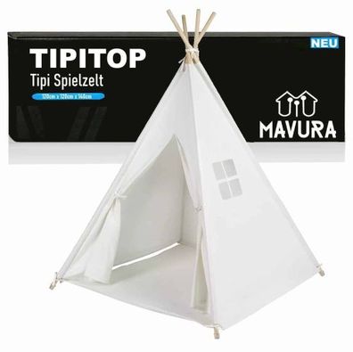 Tipitop Kinder Tipi Zelt Tippi Spielzelt Kinderzelt Kinderzimmer mit Fenster