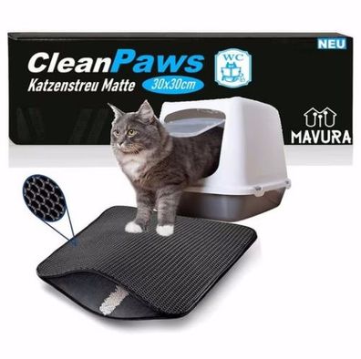 CleanPaws Katzenklo Matte Katzenmatte Vorleger Unterlage Katzenstreu Sammler