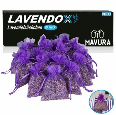 Lavendox Lavendelsäckchen Lavendelkissen Mottenschutz Premium, MAVURA, Duftsäckchen L