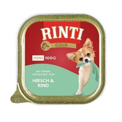 Rinti Schale Gold Mini Hirsch & Rind 16 x 100g (13,69€/kg)