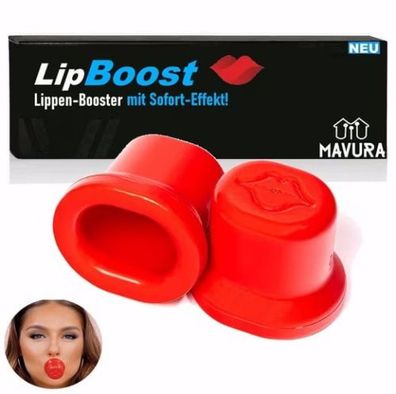 LipBoost Lippen-Booster m. Sofort-Effekt Lip Plumber Lip Enthancer Universal Rot