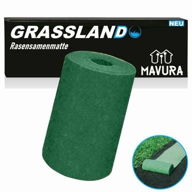 Grassland Grassamen Matte Rasenmatte Rasensamenmatte, MAVURA, Rollrasen Rasenrolle Ra