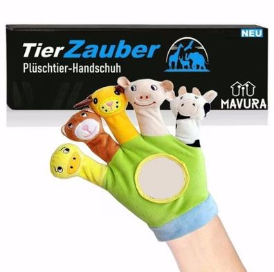 TierZauber Safari Spielhandschuh Fingerpuppen Baby Beruhigung Puppenhandschuh