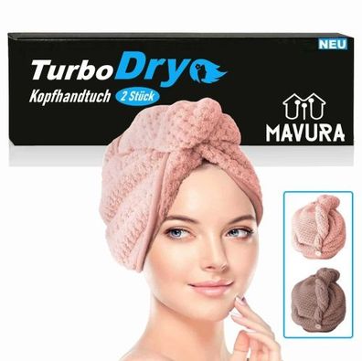 MAVURA Turban-Handtuch TurboDry Haarturban Turban Handtuch Kopfhandtuch Mikrofaser, H