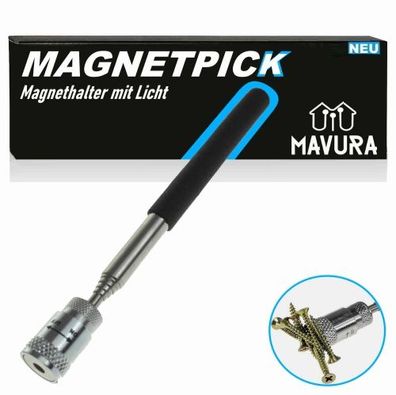 Magnetpick Magnetheber Magnetgreifer Teleskop Magnet Pick Up Werkzeug mit LED Licht