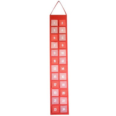 Riffelmacher Adventskalender Tower Rot & Weiß zum Aufhängen 130 cm - Filz