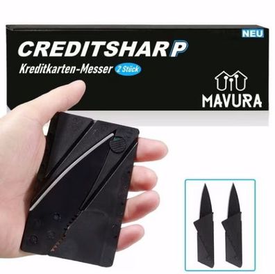 5€/Stk) Creditsharp Kreditkartenmesser Klappmesser Faltmesser Taschenmesser ultradün