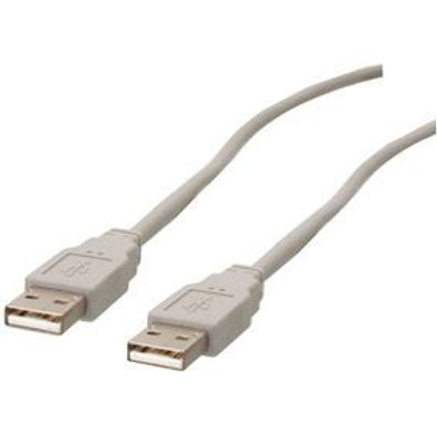 USB 2.0 Kabel 1m USB-A Stecker an USB-A Stecker Anschlusskabel grau 1 Meter