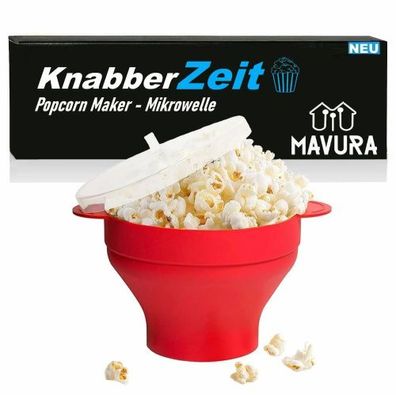 KnabberZeit Popcornmaker Popcornmaschine Popcorn Maker Silikon für Mikrowelle