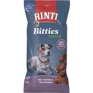 Rinti Extra Bitties Senior Huhn & Truthahn 16 x 75g (46,58€/kg)