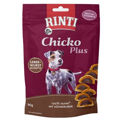 Rinti Chicko Plus Leberwurstschnitte 12 x 80g (41,56€/kg)