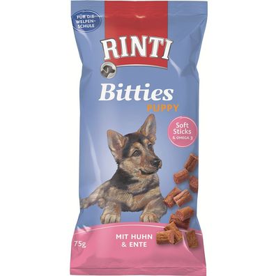 Rinti Extra Bitties Puppy Huhn & Ente 16 x 75g (46,58€/kg)