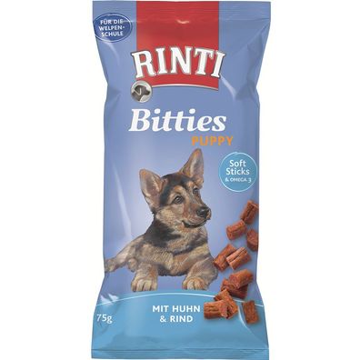 Rinti Extra Bitties Puppy Huhn & Rind 16 x 75g (46,58€/kg)